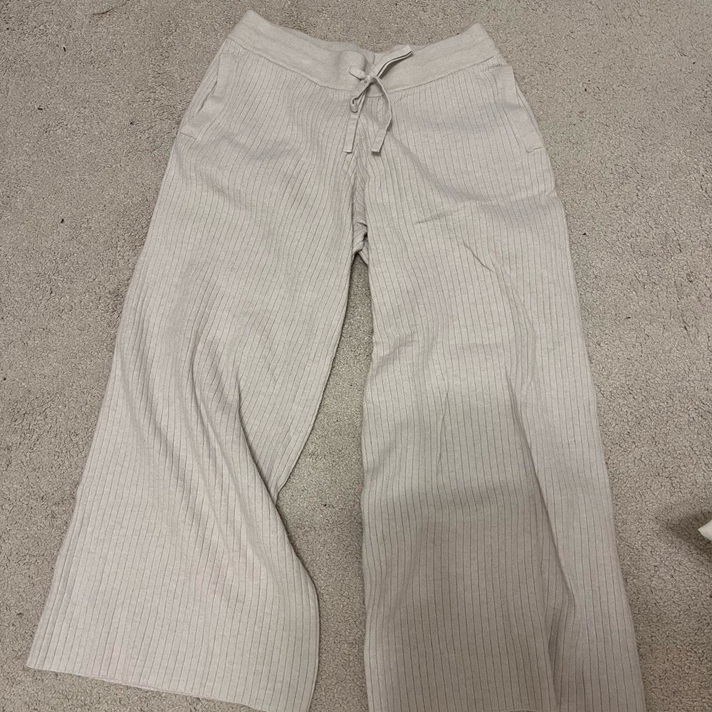 Stars Above Soft Cream Ribbed Pants